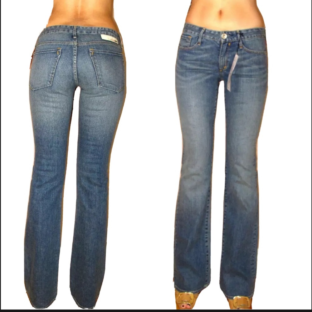 Earnest Sewn Bootcut Bleached Light Jeans Y2K Vintage Low Rise size 24 brand new